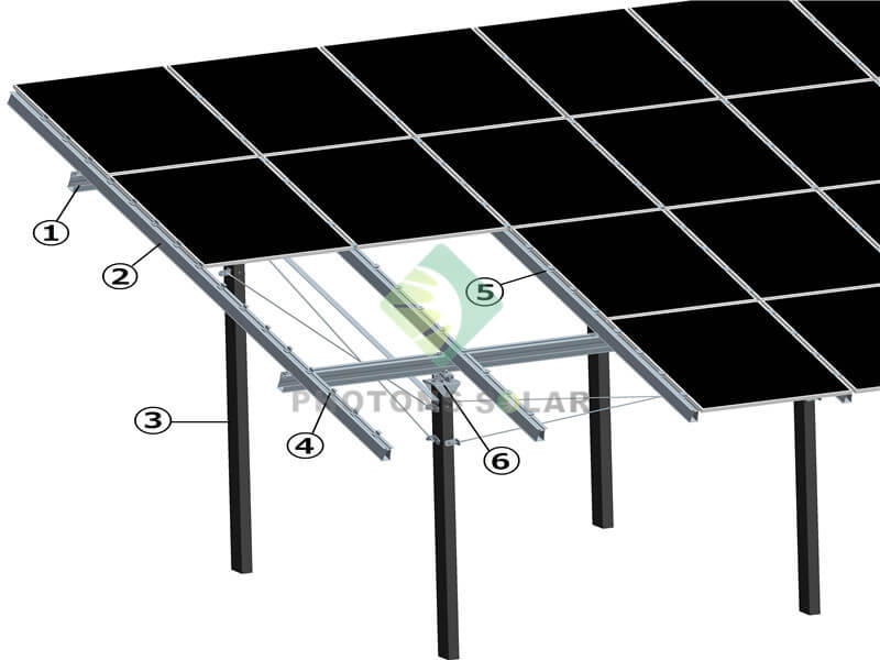 Solar ramming mounting structure